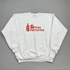 Vintage Lee Cotton Blend Sweater Mens XL Gray Pullover Sweatshirt USA Made 90s