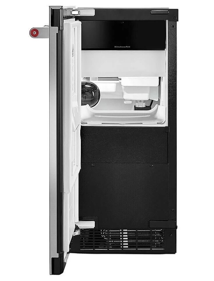KitchenAid 15" BuiltIn Stainless Steel Reversible Door Ice Maker