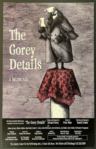 EDWARD GOREY THEATER POSTER GOREY DETAILS A MUSICALE 2000 BROADSIDE HORROR HUMOR - Picture 6 of 6