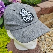 VTG Comedy Central Baseball Cap Gray Wool Dad Hat Y2K Employee Promo USA NWOT