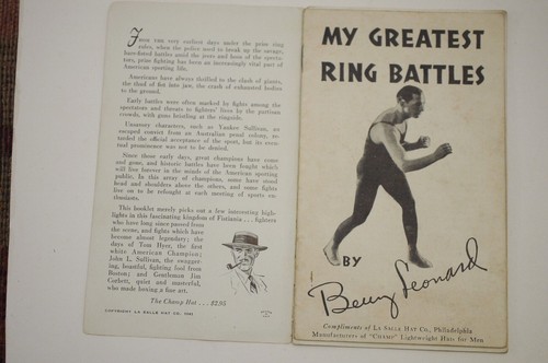 * Rare * The Champ Book of Great American Fighters 1st Ed 1941 By Benny Leonard - Imagen 3 de 16