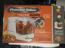 Proctor Silex Durable Mini 1.5 Cup Food Processor & Vegetable Chopper for Dicing