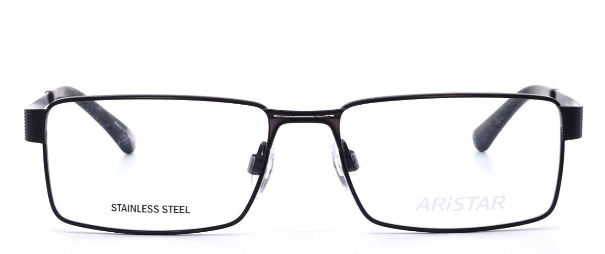 ARISTAR AR18636 538 Black Mens Rectangle Full Rim Eyeglasses 54-16