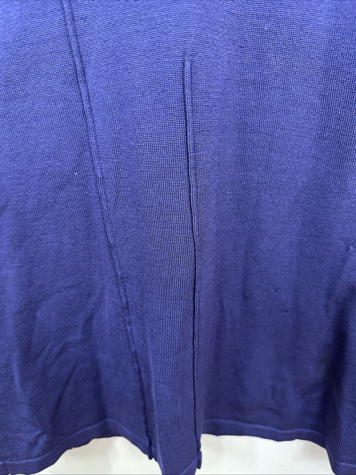 Elana By Tanner Silk Blend Ribbed Knit Turtleneck Top Cobalt Blue Sz 2 See Meas