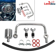 Crankcase Breather Kit For Harley Dyna Softail Touring Road Glide 93-17 Big Twin