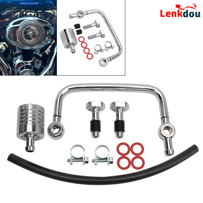 #ad Crankcase Breather Kit For Harley Dyna Softail Touring Road Glide 93 17 Big Twin $46.90