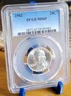1962 Washington Silver Quarter 25C  NGC MS65 No Toning