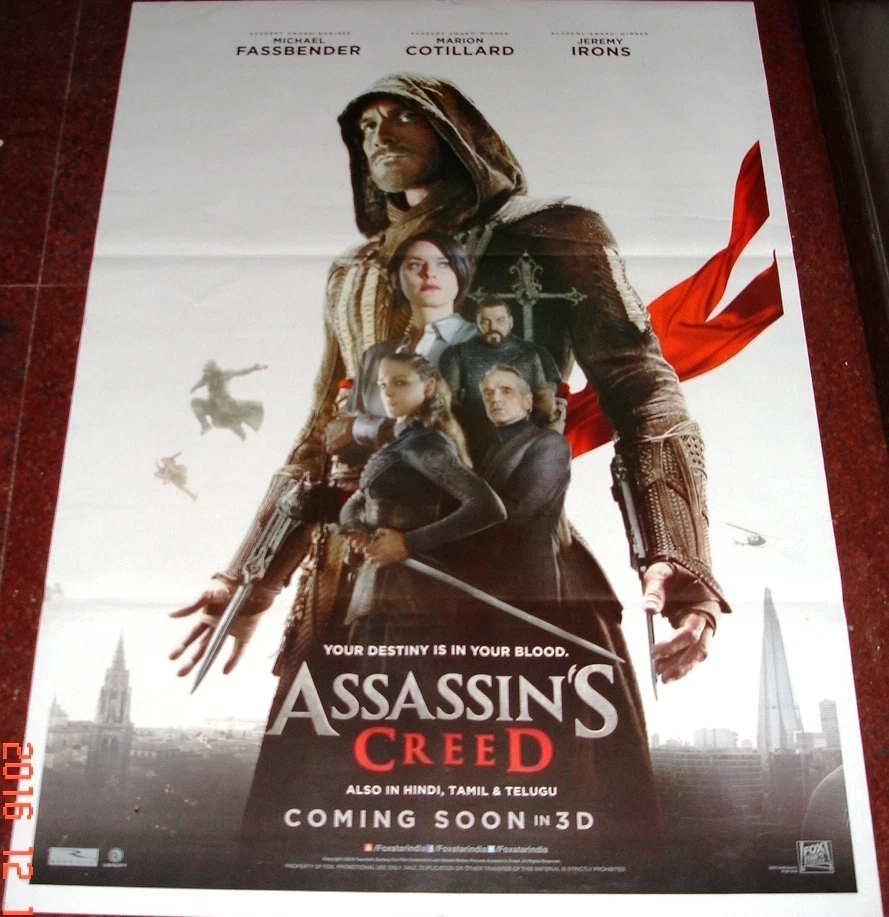 ASSASSINS CREED (2016) ORIGINAL POSTER 27 X 39