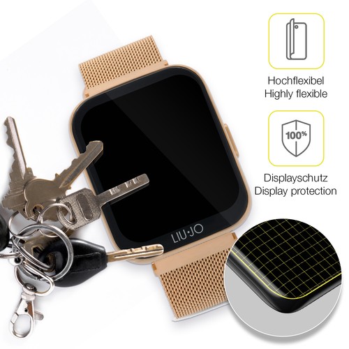 2x 3D Full Cover Schutzfolie für Liu Jo Smartwatch Voice Mini Panzerfolie - Zdjęcie 3 z 7