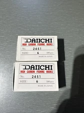 Daiichi 2451 Size 6 Hooks (200 Total)