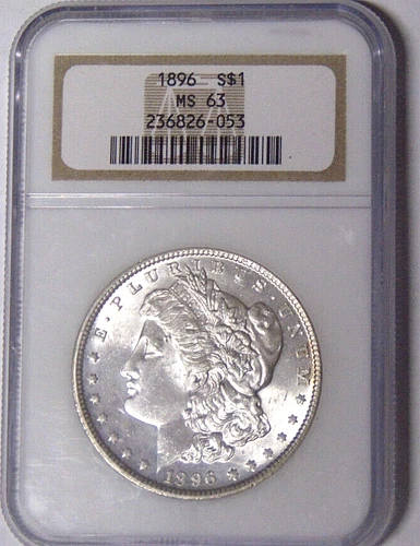 NGC MS63 1896-P Morgan Silver Dollar Choice Uncirculated #236826-053