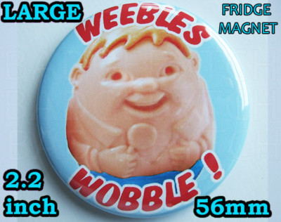 WEEBLES WACKELNDER RUNDER KÜHLSCHRANKMAGNET - SPIELZEUG KLASSIKER!