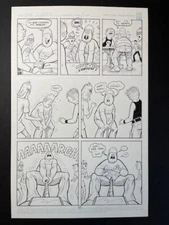 THE 3 GEEKS original Art! Signed by Writer/Artist/Creator Rich Koslowski!