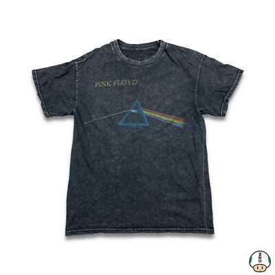 Pink Floyd T Shirt Mens Small Black Stone Wash Dark Side of The Moon Band Tee