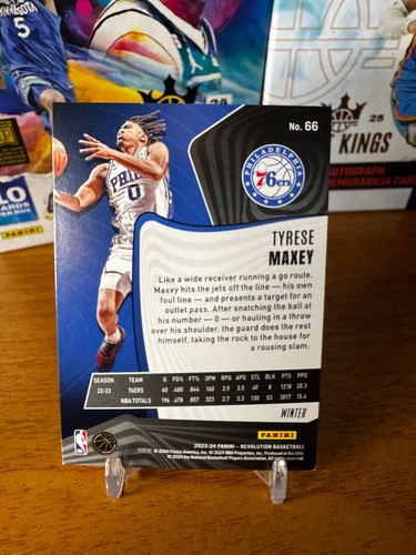 Tyrese de baloncesto Panini Revolution 2023-24 Maxey Winter #66 Philadelphia 76ers - Imagen 2 de 2