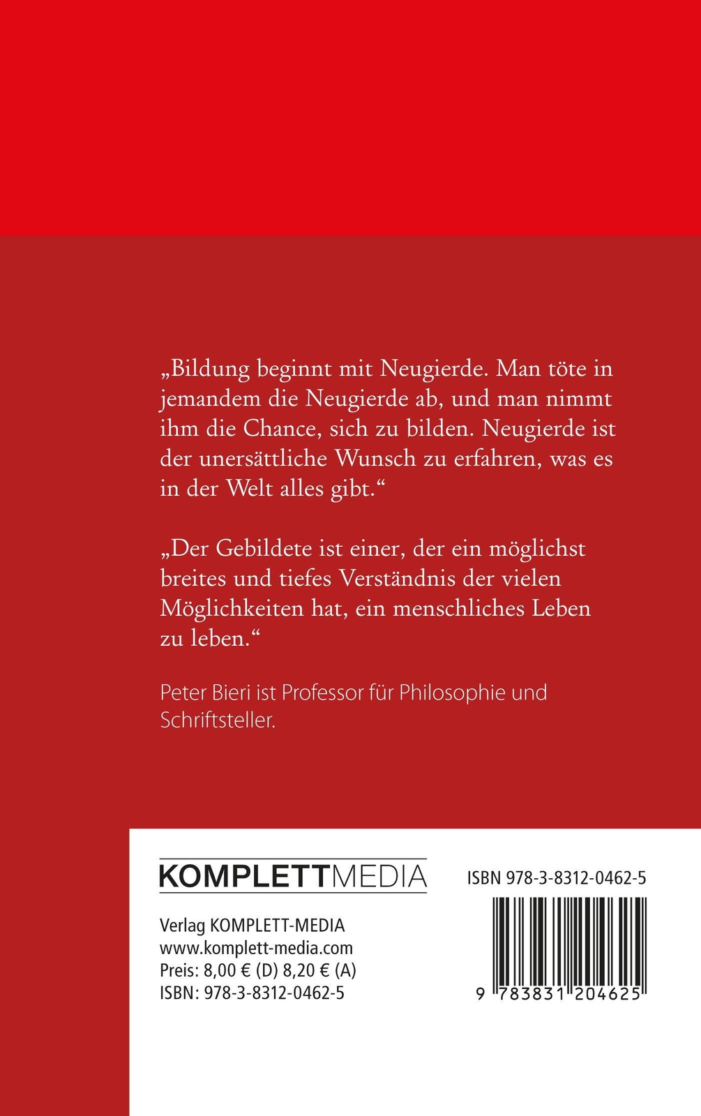 Thumbnail - Wie Wäre Es, Gebildet Zu Sein? | Peter Bieri | Buch | Hardcover | 96