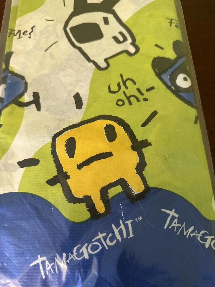 Vintage Gibson Tamagotchi Tablecover Birthday Party 54"x96" Made in USA 1997 - Image 4 of 4