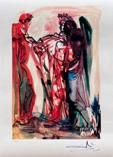 Salvador Dali TWO PROUD ONE Facsimile Signed Limited Edition Giclee