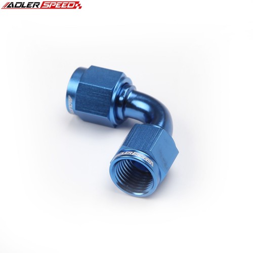 US STOCK 90 Degree 6AN AN6 To AN-6 6AN Female Aluminum Fuel Fitting Adapter Blue - Picture 5 of 6