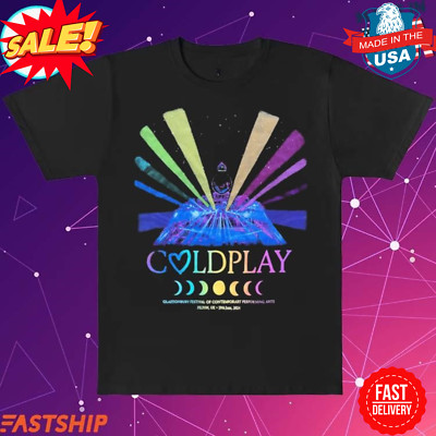 Official Coldplay Glastonbury Festival 29th June 2024 Pilton UK T-Shirts