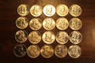 1960's 50C Franklin Half Dollar Original Roll, 20 Coins Choice to Gem BU, Nice!