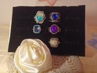 Cocktail Ring Lot. Sizes 7&8. Faux Opal, Faux Aquamarine, Plus More — photo 4