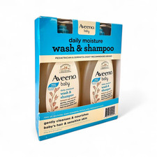 Aveeno Baby 2-in-1 Daily Wash and Shampoo with Oat Extract, 18 fl oz - 2 Pack