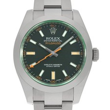 ROLEX Milgauss green glass 116400GV black Random Number second hand mens