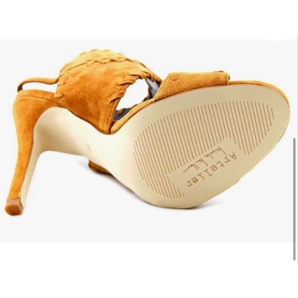 Nicole Miller Artelier 5,5 tacón alto con detalles de gamuza marrón con cordones Foto 3 de 4