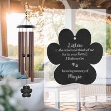 Personalized Listen to the Wind Pet Memorial Gift, Dog Memorial Wind Chime