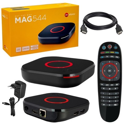 TV Receiver MAG 544 SET TOP BOX 4K HD HEVC H.265 Infomir Multimedia Player UHD