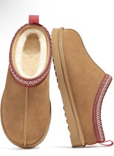 Women's Slippers Platform Mini Boots / Suede / Size 11 /