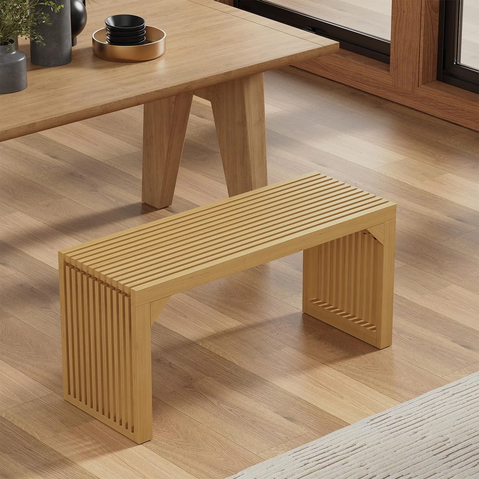 35" Dining Bench, Indoor Wood Bench for Entryway,Living Room,Kitchen and Bedr... - Image 2 of 4
