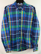 Tommy Hilfiger Plaid Multicolor Long Sleeve Button Down Shirt Men's Size S
