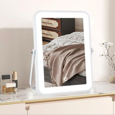 Rechargeable Vanity Mirror with Lights,Desk Makeup Mirror with Lights,Portabl...