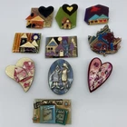 Lot of 10 Vintage LUCINDA BROOCH Pins House Book People Costume Jewelry