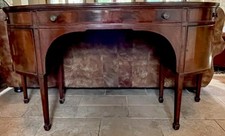 Antique Mohogany Demilune Traditional Sideboa...