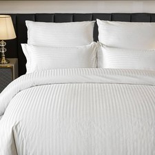 1800 Series Wrinkle Resistant Embossed Duvet Sheet Set