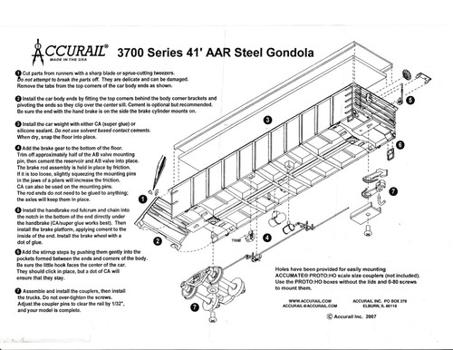 Accurail #3704 HO 41' AAR steel gondola T&P car #17834 TX 3-50 BLT 4-28 - Picture 6 of 7