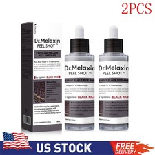 2PCS Peel Shot Glow Black Rice Peeling Ampoule, Soft Exfoliating for All Skin