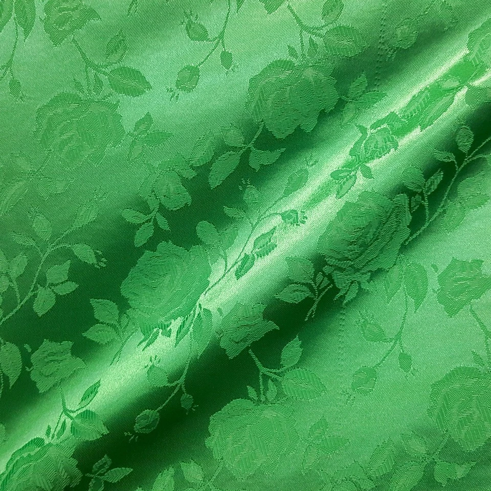 Regal Rose Emerald Green Brocade Jacquard Fabric Upholstery 58" By The Yard - Image 2 of 4