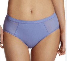 Bali One Smooth U Modern Microfiber Hi-Cut Bikini Panty, Blue Size-L/7