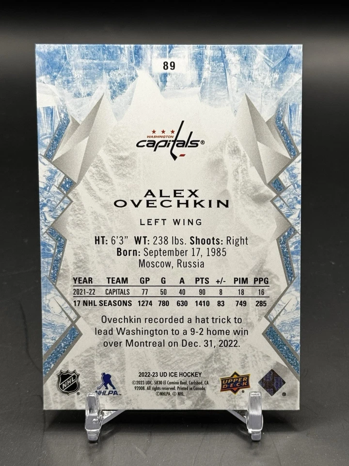 2022-23 Upper Deck Ice Alex Ovechkin #89 - Image 2 of 2