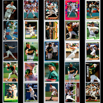 Mark McGwire 25 Card Lot Topps Donruss Score Upper Deck Star Collection No Dupes