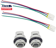 2 Pcs Front Turn Signal Light Socket Connector Harness W/ 3-Wire Kit Compatible