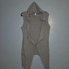 Chalet Et Ceci Medium Cotton Loden Gray Vest Lagenlook Cottage Core Pocket