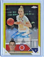 2023 Topps Chrome McDonald's Emma Risch Yellow Refractor Auto #'d 25/75