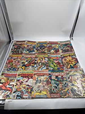The Champions #1 3-4 6-17  (Marvel Comics 1975-1977)  Near Full Run! Low grade