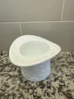 Vintage Fenton Style Milk Glass Top Hat Candy Dish Bowl 3” Tall 4.5” Round
