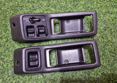 EKシビック SIRブラックドアパネル 電動ウィンドウスイッチ付き 左右セット EF9 Civic SiR Honda Genuine BLACK Power Window Switch Inside